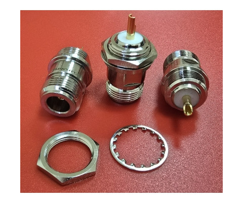 N-Female RG-402 connector with solder thread