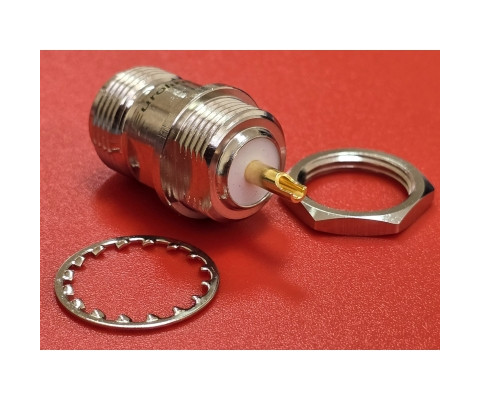 N-Female RG-402 connector with solder thread